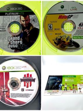 Xbox 360 Video Game Lot - GTA IV, MotoGP 06, Unreal Tournament 3
